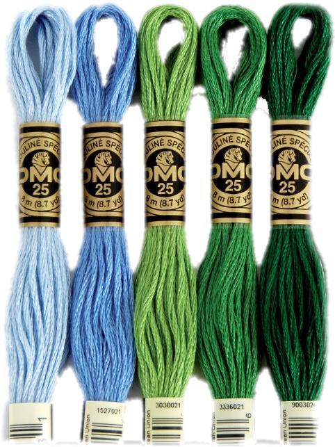 25 Variegated Anchor cotton cross stitch thread embroidery Floss
