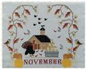 Pattern, Barn Calendar November by Twin Peak Primitives