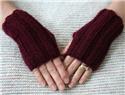 Pattern, Comfy Knitted Ribbed Fingerless Gloves by Mary Gaines Designs