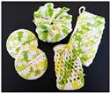Pattern, Crochet Bath Spa Set Pattern by Mary Gaines Designs