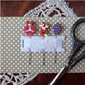 Beads, Buttons & Charm, Fall Fruits Fox Pins by Puntini Puntini