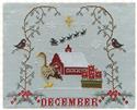 Pattern, Barn Calendar December by Twin Peak Primitives