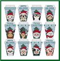 Pattern, To Go Cup Series - Santa Hat Characters Combo by Cross Stitch Wonders