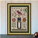 Pattern, Cat Tales Collection: A Cat and Cardinal Christmas by Happiness is Heartmade