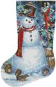 Pattern, Woodland Snowman Stocking - Left by Artecy Cross Stitch
