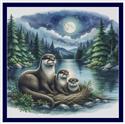 Pattern, Otter Family by White Willow Stitching