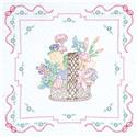 Stamped Stitchable, Basket Of Flowers by Jack Dempsey