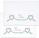 Stamped Stitchable, His & Hers (Perle Edge Pillowcase) by Jack Dempsey