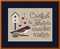 Pattern, Bible Verse Pattern: Cantad A Jehova - Salmos 96:1 - Spanish by Happiness is Heartmade