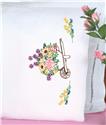 Stamped Stitchable, Wheelbarrow Of Flowers (Perle Edge Pillowcase) by Jack Dempsey