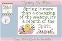 Pattern, Spring is More - Cross StitchCards by Anabella's Inc