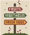 Pattern, Farm Market Sign by Cute Embroidery by Kate