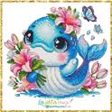 Pattern, Animal serie : Dolphin by Les Petites Croix De Lucie