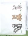 Stamped Stitchable, Woodland Animals (Perle Edge Pillowcase) by Jack Dempsey