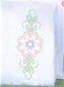 Stamped Stitchable, Cross-Stitch Floral Design (Lace Edge Pillowcase) by Jack Dempsey