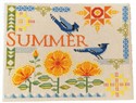 Pattern, Summer Blue Jays - Courier Duos by Robin Pickens Inc