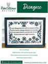 Cross Stitch Patterns, Disagree by Rebel Stitcher Designs
