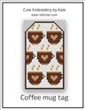 Pattern, Coffee Mug Tag by Cute Embroidery by Kate