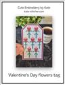 Pattern, Valentine's Day Flowers Tag by Cute Embroidery by Kate