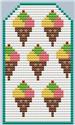 Pattern, Ice Cream Tag by Cute Embroidery by Kate
