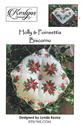 Pattern, Holly & Poinsettia Biscornu by Keslyn's