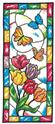 Pattern, Stained Glass Spring Butterflies by Imaginating