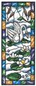 Pattern, Stained Glass Summer Swan by Imaginating