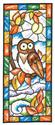 Pattern, Stained Glass Autumn Owl by Imaginating