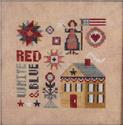 Pattern, Doodles - Red, White & Blue by Heart in Hand Needleart