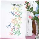 Stamped Stitchable, Dragonflies Perle Edge Pillowcases by Jack Dempsey