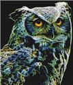 Pattern, Fractalius Owl, by Sarah Paine by Paine Free Crafts