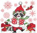 Pattern, Rockin' Raccoon Christmas by Imaginating