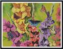 Pattern, Butterflies and Gladiolas(Large) by Artecy Cross Stitch