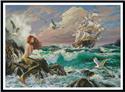 Pattern, The Mermaid and the Ship (Large) by Artecy Cross Stitch