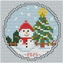 Pattern, 2025 Snowman Ornament by Artists Alley