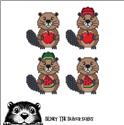 Pattern, Blinky the Beaver BUDDIES - Apple and Watermelon by Cross Stitch Wonders