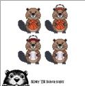 Pattern, Blinky the Beaver BUDDIES - Baseball and Basketball by Cross Stitch Wonders