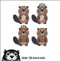 Pattern, Blinky the Beaver BUDDIES - Easter and Birthday by Cross Stitch Wonders