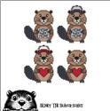 Pattern, Blinky the Beaver BUDDIES - Home Sweet Home and Heart by Cross Stitch Wonders