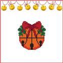 Pattern, Jingle Bell Ornament Series - Basketball by Cross Stitch Wonders