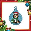 Pattern, Teardrop Ornament - Sheltie or Not It's Christmas by Cross Stitch Wonders