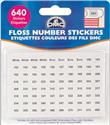 Supply, Floss Number Sticker Packs by DMC