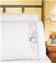 Stamped Stitchable, Kitty Pillowcase Stamped Kit by Janlynn