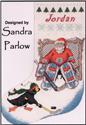 Pattern, Hockey Santa Stocking by X's & Oh's