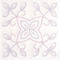 Stamped Stitchable, Floral Quilt Blocks by Jack Dempsey