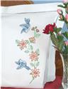 Stamped Stitchable, Birds (Perle Edge Pillowcase) by Jack Dempsey