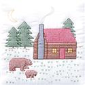Stamped Stitchable, Cabin & Bears (Quilt Blocks) by Jack Dempsey