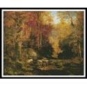Woodland Interior with Rocky Stream