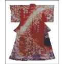 Red Floral Burst Kimono