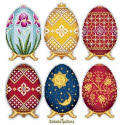Easter Eggs in Faberge Style Collection 3